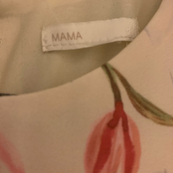 Elegant Flowery Maternity Dress w/Flared Shoulders - Picture 11 of 16